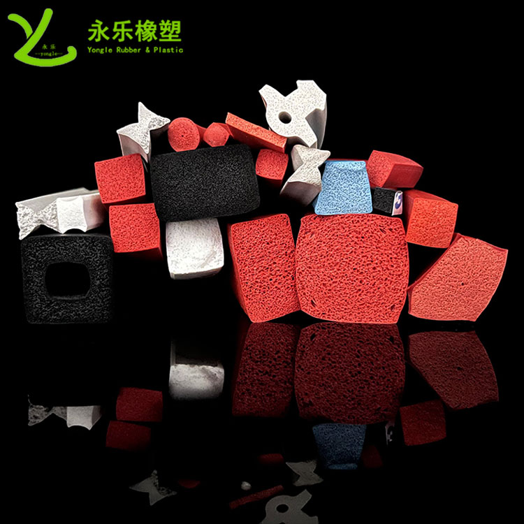 擠出發(fā)泡硅膠條，防水發(fā)泡硅膠條，耐高溫發(fā)泡硅膠條