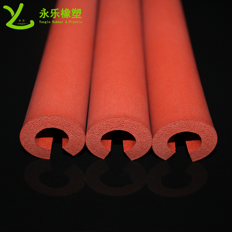 西青開口發(fā)泡硅膠管，耐高溫發(fā)泡硅膠管，保溫發(fā)泡硅膠管，隔熱發(fā)泡硅膠管