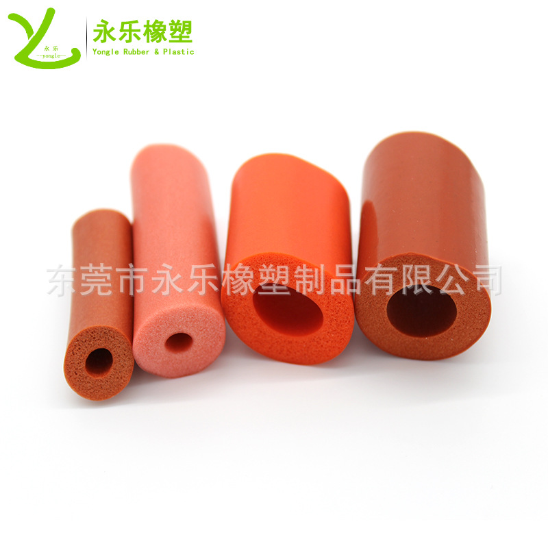 武清高溫低密度發(fā)泡硅膠管 紅色大尺寸發(fā)泡硅膠管 保溫發(fā)泡硅膠管