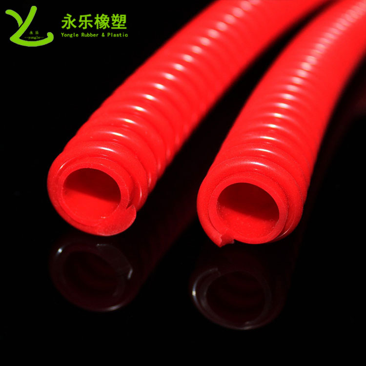 武清擠出醫(yī)用硅膠波紋管，紅色硅膠波紋管，耐高溫硅膠波紋管