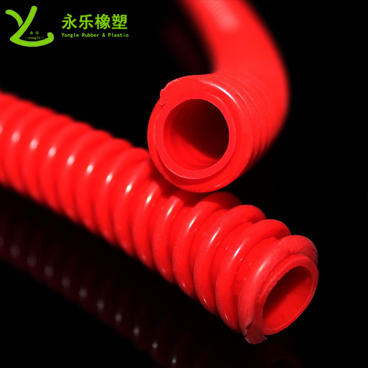 武清擠出醫(yī)用硅膠波紋管，紅色硅膠波紋管，耐高溫硅膠波紋管