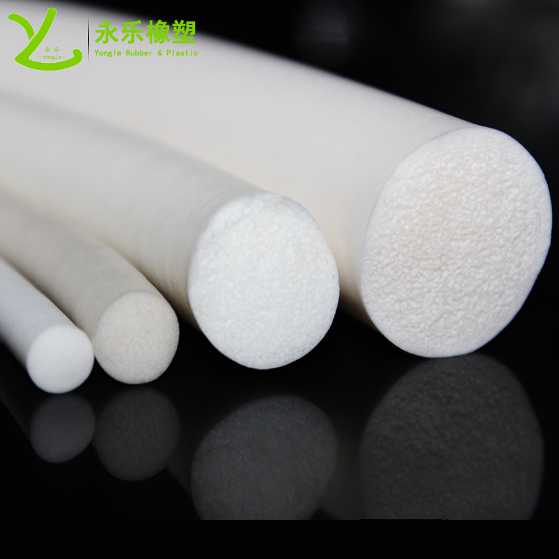 西青白色發(fā)泡硅膠條，無鹵發(fā)泡硅膠密封條，防水發(fā)泡硅膠密封條